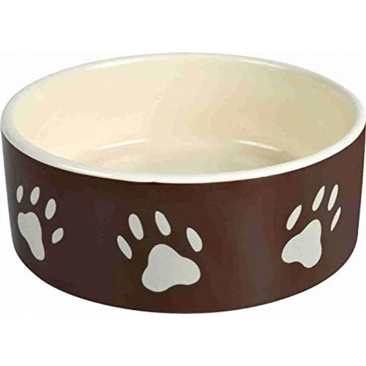 Trixie Keramiknapf mit Pfoten braun-creme 0,8 l/ø 16 cm – Bild 4