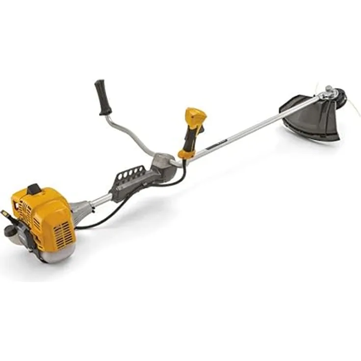 STIGA Benzin Motorsense BC 555 B (1,55 kW), Schnittbreite 45cm, inkl. Doppelfaden-Trimmerkopf, Dreizahnmesser und Schultergurt