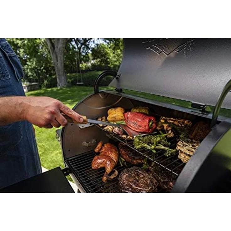 Traeger Grillwender Grillschaber, Edelstahl, GriffTeakholz – Bild 6