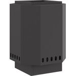 vidaXL Feuerstelle Rauchfrei, sechseckig aus Stahl, 38x38x51 cm, schwarz, rostbeständig, mobil