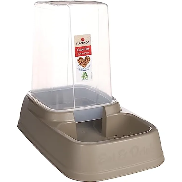 Vedi Automatischer Futter- und Wasserspender, Taupe, 3,4 l, 19,5 x 33 x 27 cm