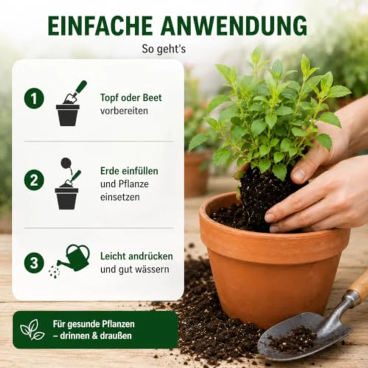 Best for Home Bio-Erde Blumenerde, 100% torffrei für Zimmer- & Balkonpflanzen, 20L und 50L Beutelgröße – Bild 5