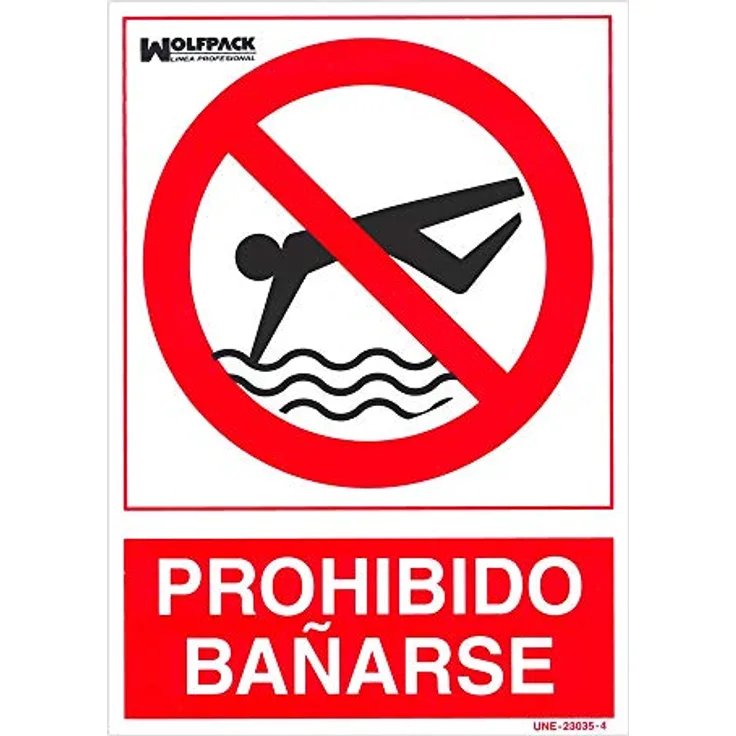 WOLFPACK 15050950 Banned Poster Bathing 30x21cm, Neutral, 30 x 21 cm