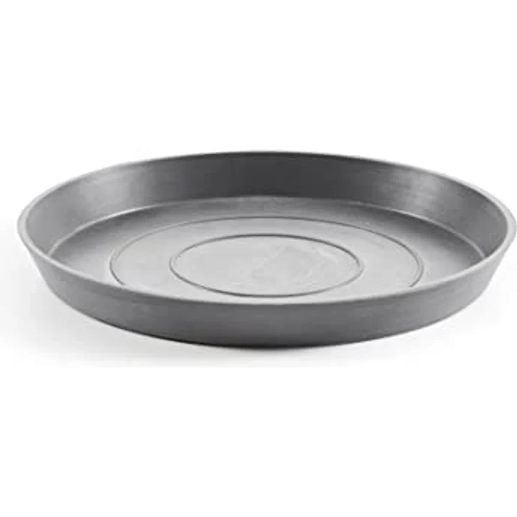 ECOPOTS Blumentopfuntersetzer ROUND SAUCER Grey, Recylingkunststoff, bruchsicher, UV-beständig, frostsicher – Bild 2