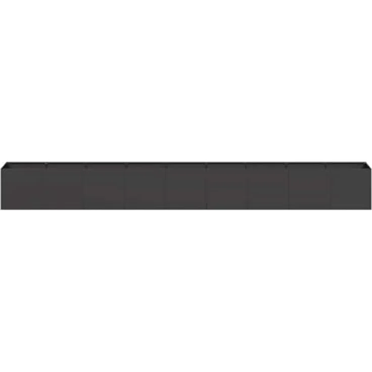 vidaXL Pflanzkübel Schwarz 360x40x40 cm Kaltgewalzter Stahl, Garten-Garten-Pflanzkübel, Hochbeet – Bild 4