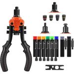 TACKLIFE Blindnietzange, 3 in 1 Hand Nietenzange 2.4mm-6.4mm Nieten, Multi-Kinetisches Tool, 5 Werkzeug-freie Austauschbare Nietköpfe, Ergonomisches Design - Preisvergleich