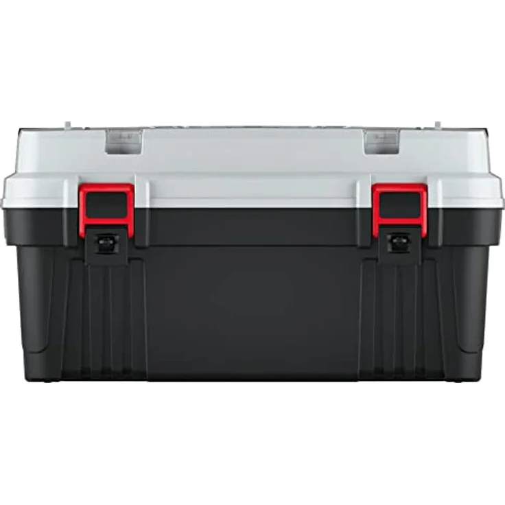 Prosperplast Werkzeugbox OPTIMA, 58,6 x 29,6 x 30,5 cm, schwarz/rot, Kunststoff, montiert – Bild 4