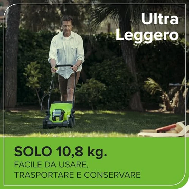 Greenworks GD24LM33, Rasenmäher mit 33 cm Schnittbreite, 30 l Grasfangsack und bürstenlosem Motor, akkubetrieben – Bild 5