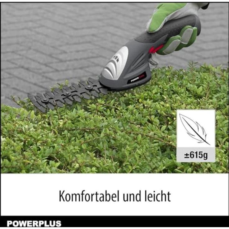 Powerplus POWEG4500 Heckenschere mit Li-Ionen Akku 7,2 Volt 1500mAh - Rasenschere Strauchschere – Bild 4