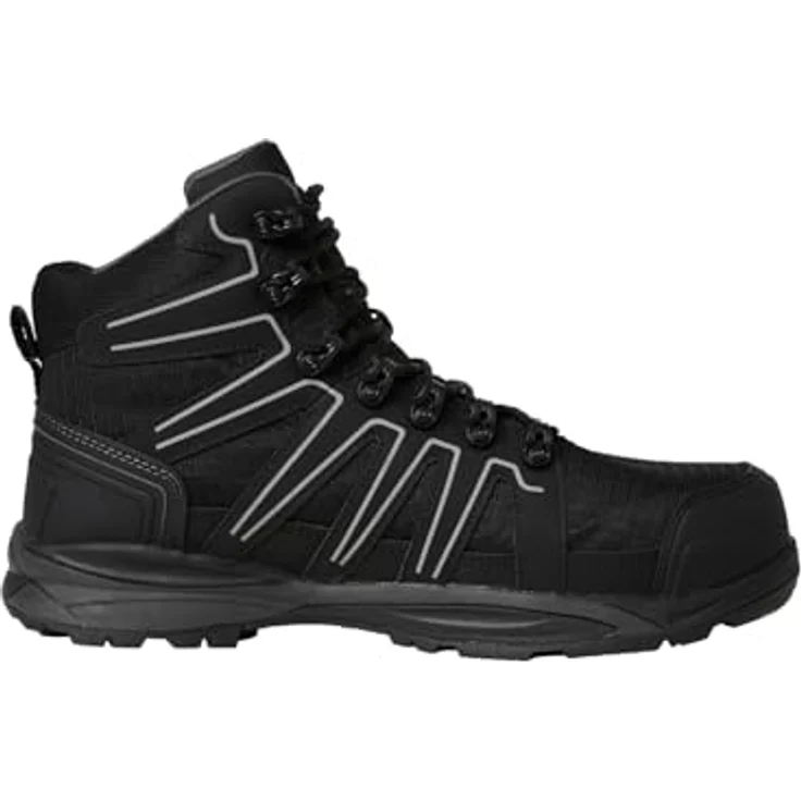 Helly Hansen Manchester Mid S3S, Arbeitsschuhe mit metallfreier Kompositkappe, rutschfester Laufsohle, schwarz, Größe 38 – Bild 3