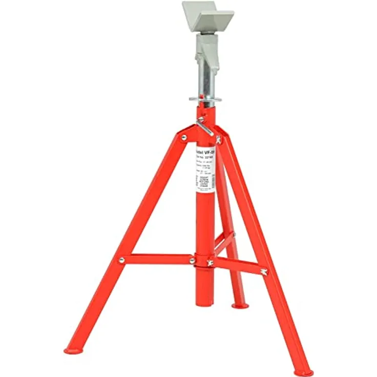 RIDGID 22168 Modell VF-99 einklappbare Rohrstütze mit V-Kopf, 8" (300 mm), Maschinenständer mit sicherem V-Kopf und einfacher Höheneinstellung