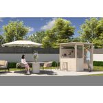 décor et jardin Gartenbar 'Safran' naturbelassen 230 x 182 cm - Pultdach, nordische Fichte, offenes Design