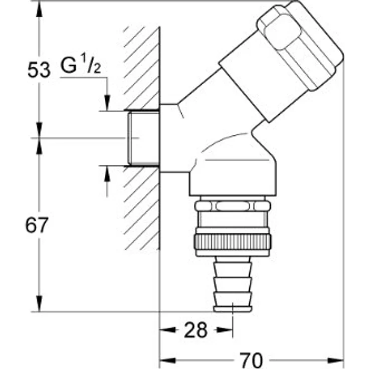 GROHE Armaturenkombination (Wandmontage, eigensicher gegen Rückfließen, mit Sicherungseinrichtung Typ HD), chrom, 41190000 - Preisvergleich – Bild 2
