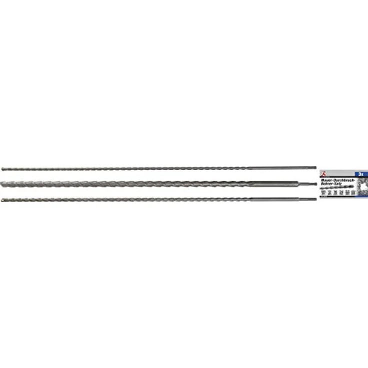 BGS Do it yourself Mauer-Durchbruch-Bohrer-Satz, SDS-Schaft, 3-tlg., 12/16/24 mm, Hartmetallspitzen, je 1000 mm – Bild 5