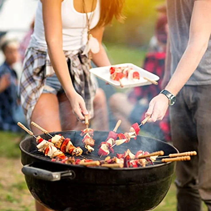 CASUSGRILL Grillkohle-Briketts aus Bambus, nachhaltige 1 kg Beutel, 5-8 Minuten Grillbereit, hohe Wärmeleistung, ca. 3 Stunden Brenndauer – Bild 5