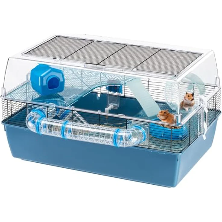 Ferplast Duna Fun Large Hamsterkäfig, Kleintierkäfig mit Röhren und stabiler Gitterverdrahtung, 72 x 46 x h 41 cm – Bild 1