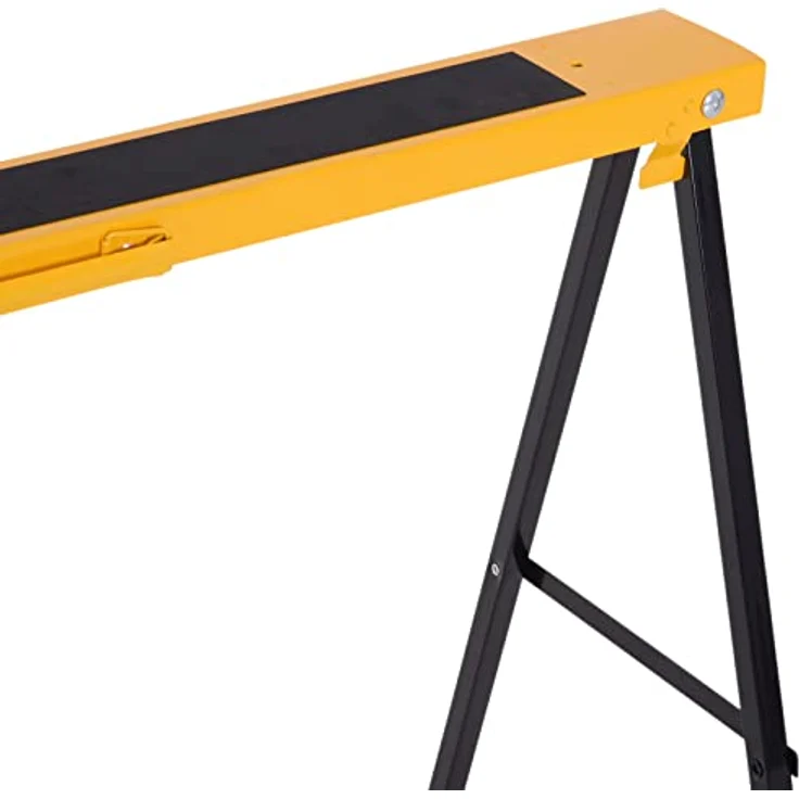 Durhand Sägebock 2er-Set Klappbar, rutschfestes Unterstellbock aus Metall in Gelb, 250 kg Tragkraft, 99,5 x 50 x 76 cm – Bild 8