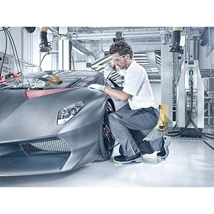 Uvex 1 S1 SRC ESD 85438, flache Sicherheitsschuhe mit rutschhemmender Sohle, Schwarz / Gelb, Größe 35 EU – Bild 7