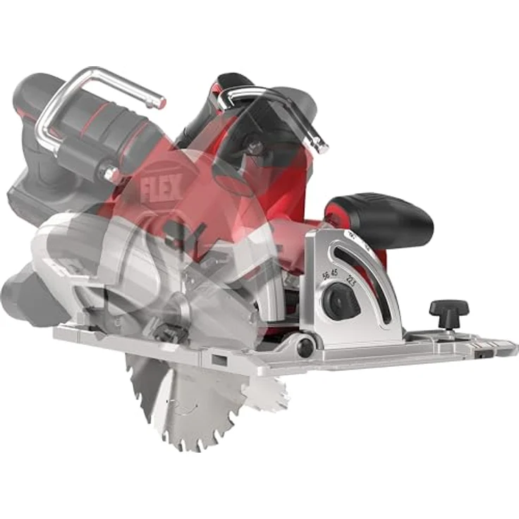 Flex Akku-Handkreissäge mit Pendelhaube CS 68 18-EC C (18 V, EMS-System, Bürstenloser Motor, integriertes LED-Licht) 532636, Magnesium-Druckguss-Schutzhaube, Staubreduziertes Arbeiten, Grau – Bild 3