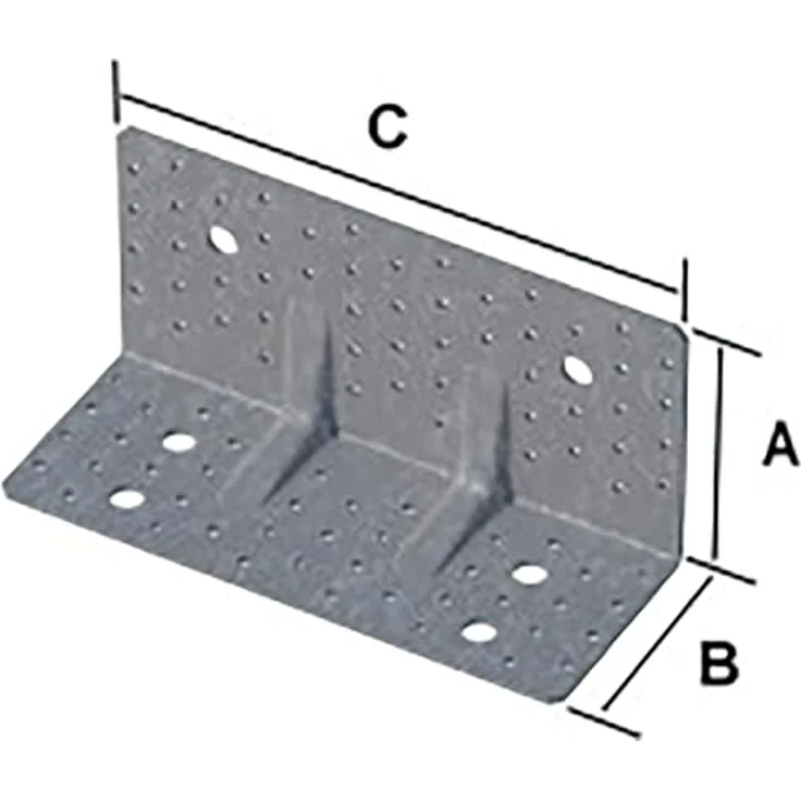 SIMSON Winkelverbinder ABR 255x100x120 mm, feuerverzinkter Stahl mit hoher Tragfähigkeit für Holz- und Betonanschlüsse – Bild 3