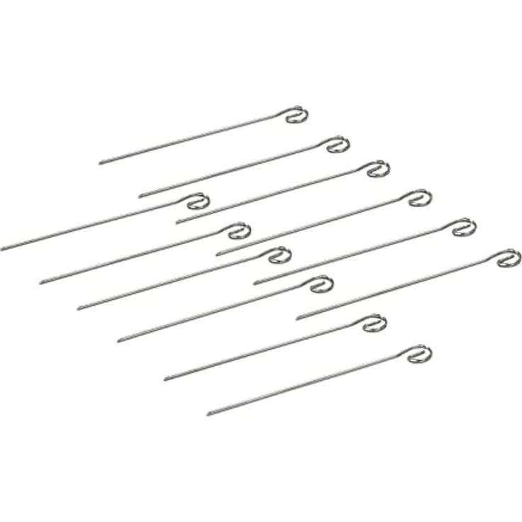 Buddy's Grillspieß Buddy´s BBQ, Edelstahl Schaschlikspieße (Set, 12-St), wiederverwendbar, 21 cm mit Ringgriff – Bild 5