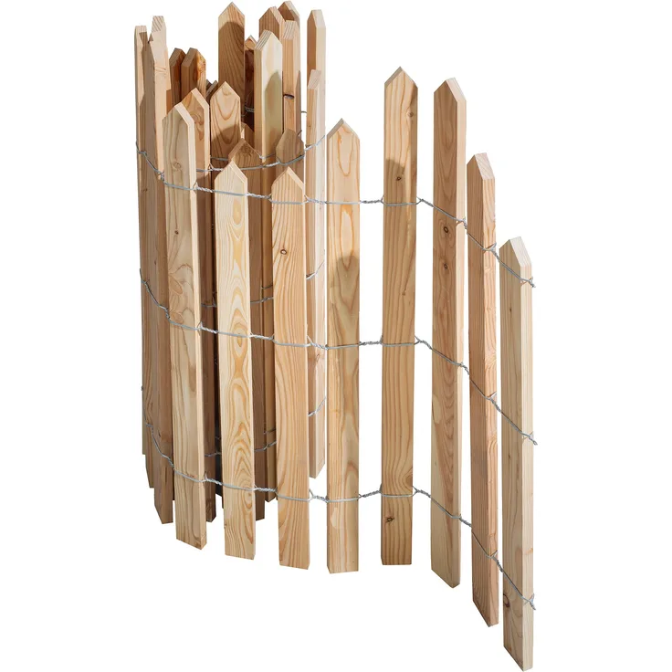 JUNGELMAR Rollzaun Lärche, 3m lang, höhenverstellbar 80/90/100cm für Garten und Grundstück