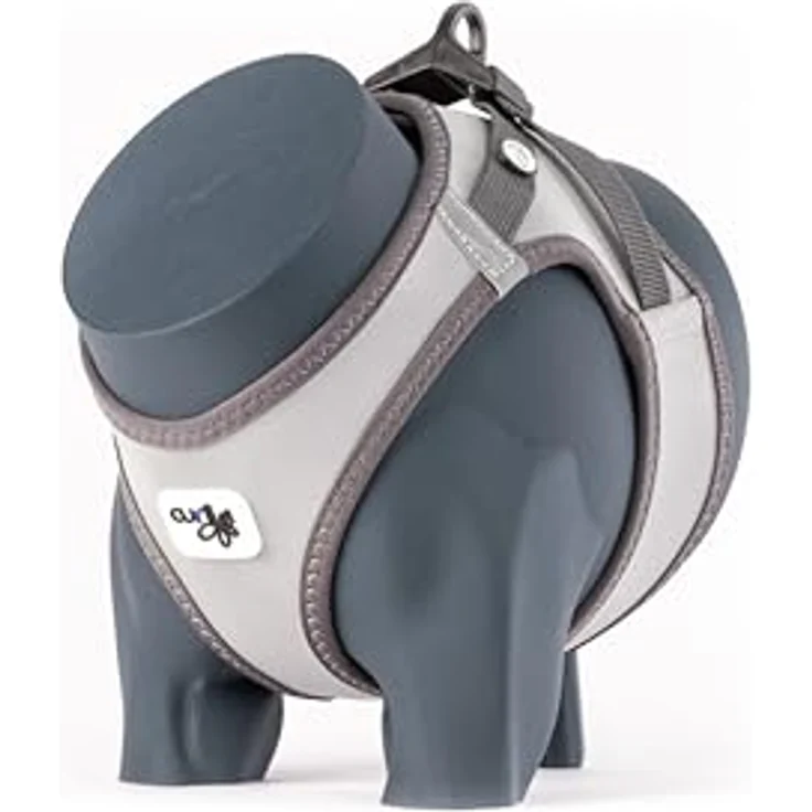 Curli Hunde-Geschirr Clasp Vest Glow Reflective Gray, Hundegeschirr mit reflektierendem Gewebe und Tailored Ergo Fit – Bild 3