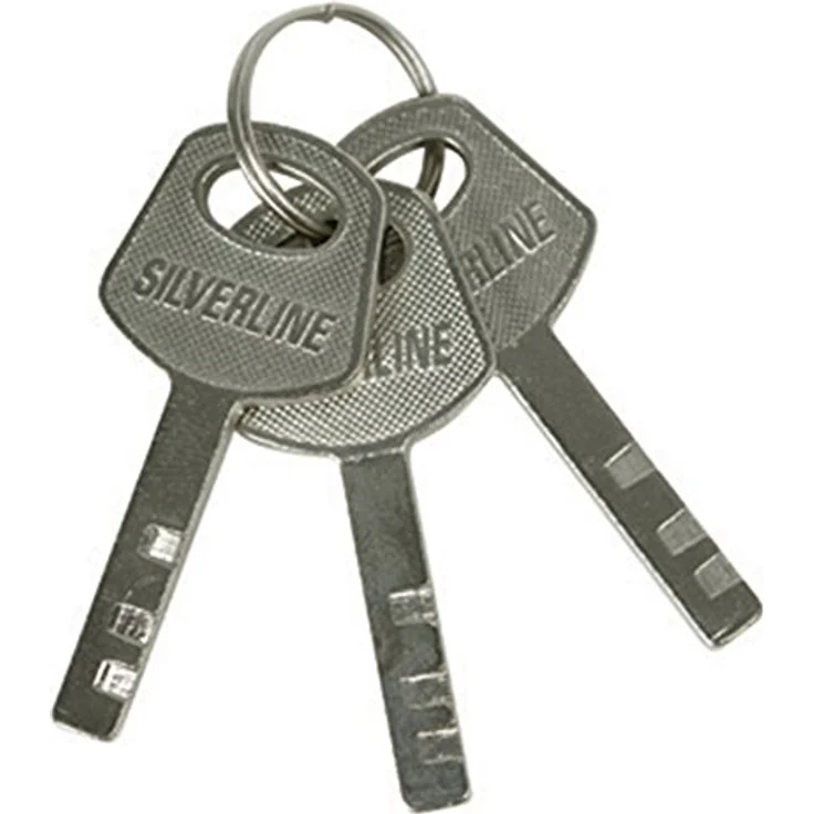 Silverline Stahl Vorhängeschloss 40 mm, massiver Stahlkörper, verchromter Messingschutzring, 3 Stahlschlüssel – Bild 2