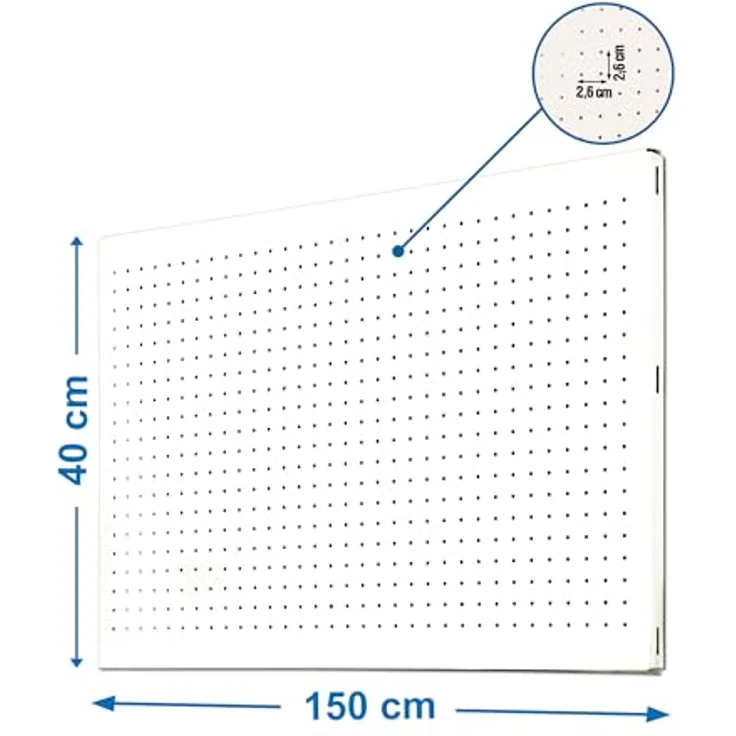 LOCHWAND 1500x400mm WEIß – Bild 3