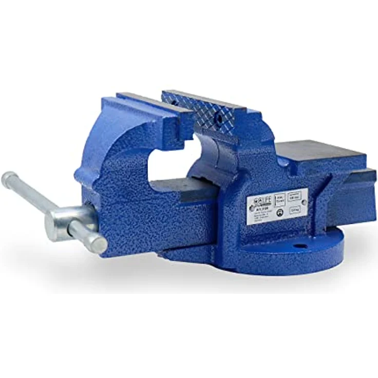 CCLIFE Schraubstock 125mm, Feststehend mit Eisenbauweise für Werkbank – Bild 1