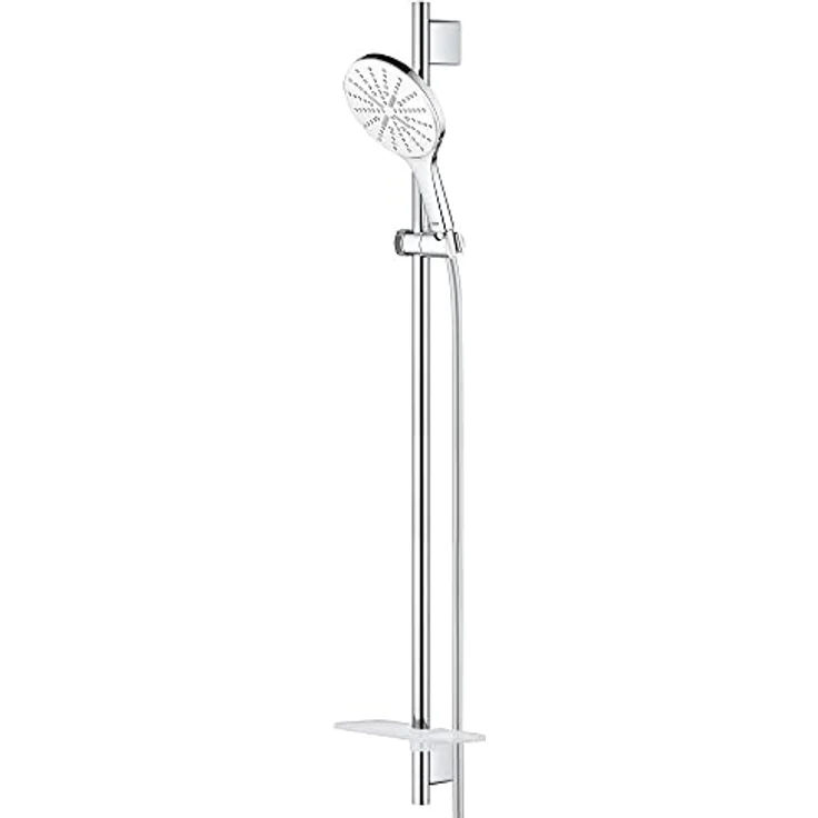 GROHE Rainshower SmartActive 150 Brausestangenset, Moon White/Chrom, 900mm, 3 Strahlarten, 8,5 l/min, Silverflex 1,750mm – Bild 6