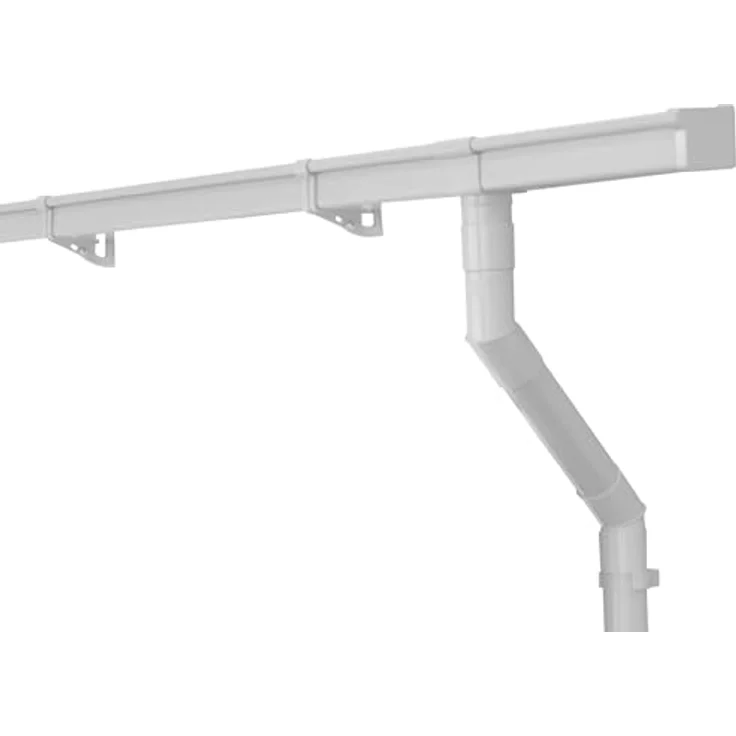 INEFA Dachrinnen Set Gartenhaus, NW 68 Kastenrinne 3m Weiß Regenrinnen PVC für Pultdach, Made in Germany – Bild 1