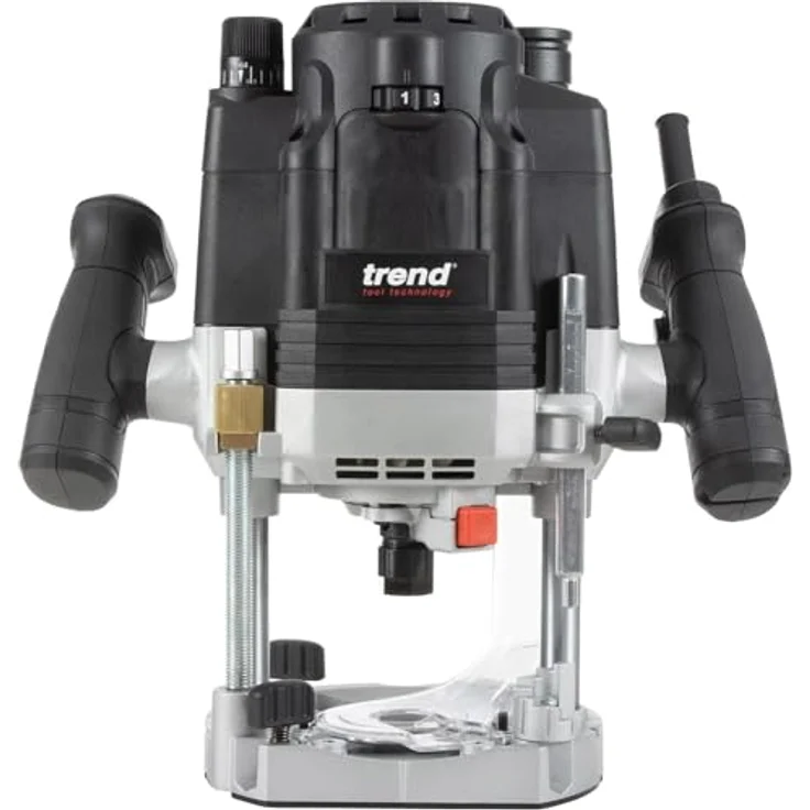 Trend T8EK/EURO, 12mm Dual-Mode Oberfräse mit 2200 W und 11-stufiger Geschwindigkeitsregelung, Schwarz, für Hand- und Frästischbetrieb – Bild 1