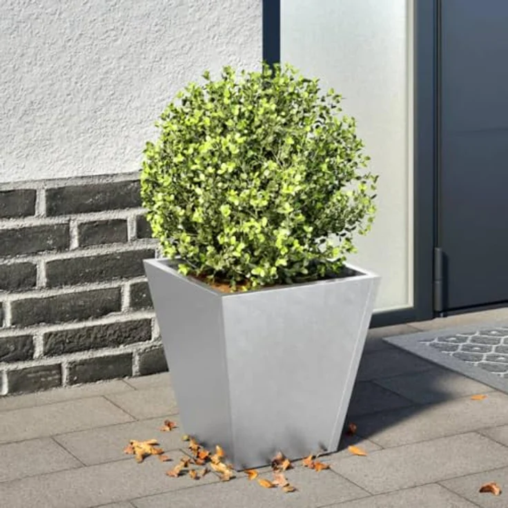 vidaXL Pflanzkübel 30x30x30 cm Verzinkter Stahl, Robuster Blumenkübel für den Garten - Rostbeständig und stabil – Bild 2