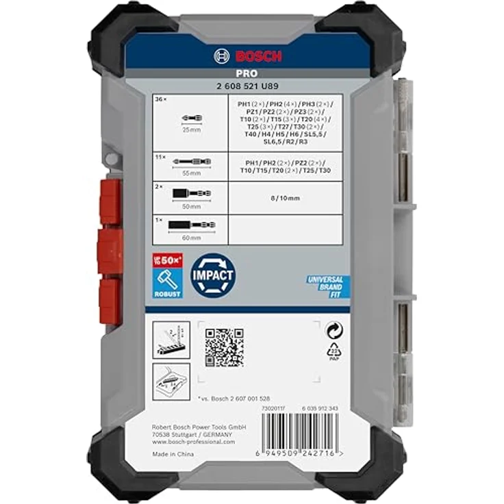 Bosch 50x PRO Impact Set, 50-tlg. (200 x 107 mm, Schlagfester Sechskantschaft) – Bild 4
