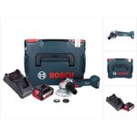 Bosch Professional, Bosch GWS 18V-10 Professional Akku Winkelschleifer 18 V 125 mm Brushless + 1x Akku 4,0 Ah (125 mm) - kraftvoller Brushless Motor, Drop Control-Funktion, 18 Volt Akku System