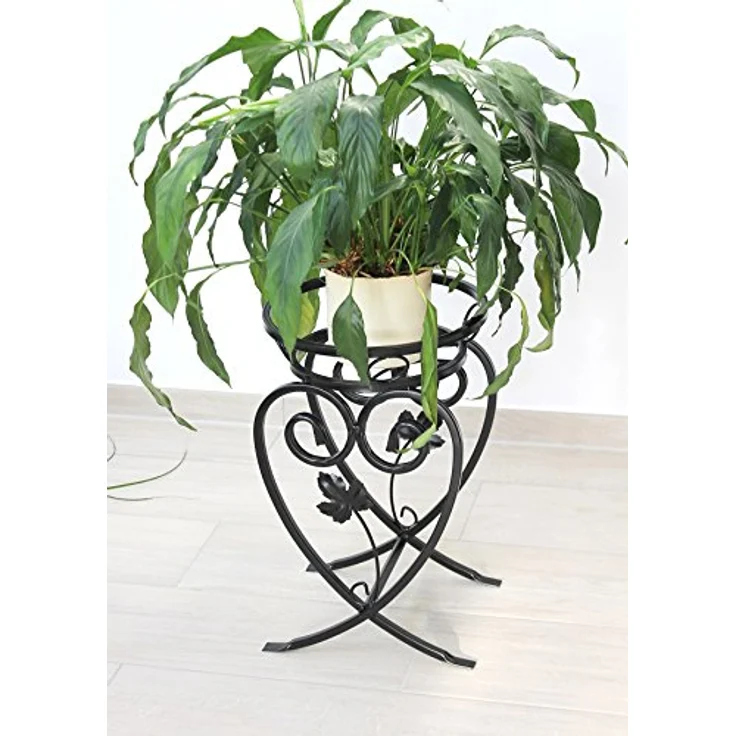 Blumenständer Metall Schwarz 49 cm Blumenhocker KW420 Pflanzensäule Pflanzenständer Blumensäule Klein - Dandibo – Bild 4