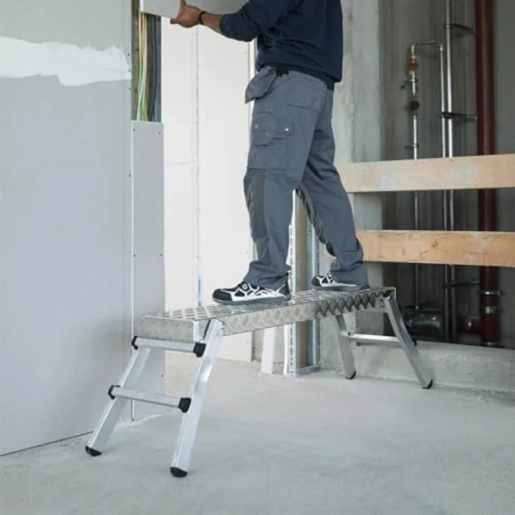 GÜNZBURGER STEIGTECHNIK Aluminium-Arbeitsdiele ML mit Klappfüßen – Bild 4