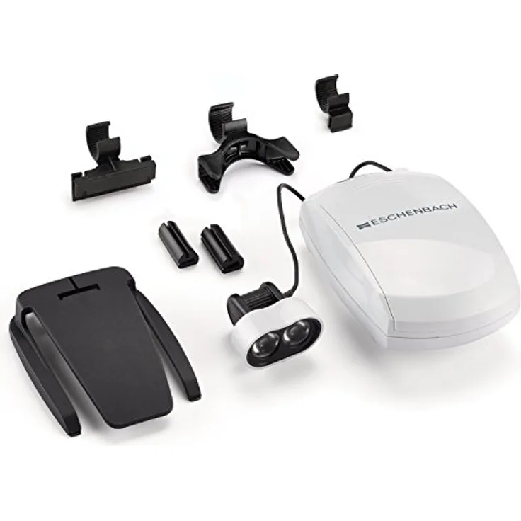 ESCHENBACH OPTIK headlightLED individuelle Beleuchtung, Zubehör für Kopfbandlupe laboCOMFORT, Lupenbrille maxDETAIL und Leseglas combiPLUS