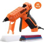 TACKLIFE Heißklebepistole, Mini Heißklebepistole 30W mit 60pcs Klebestick, Überhitzungsschutz, 25 farbige Stifte, in Stoffbeutel geliefert