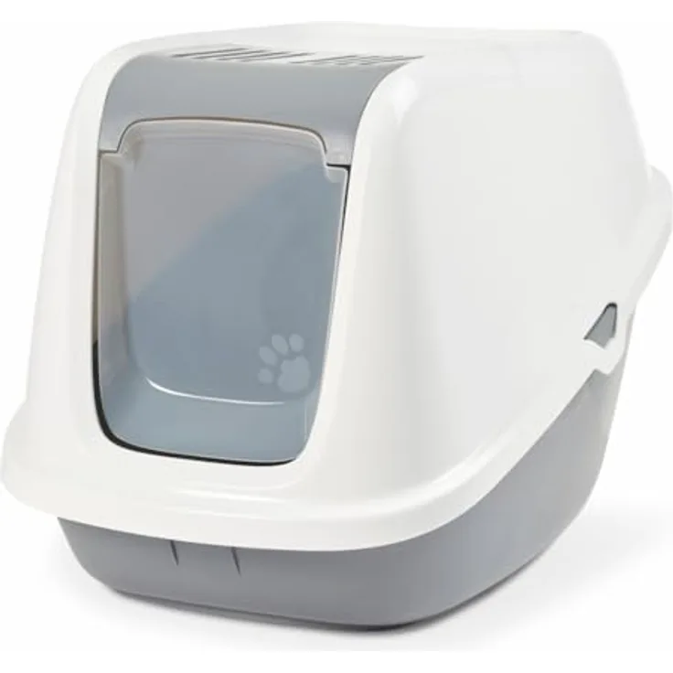 Savic Katzentoilette Nestor Giant, weiss-grau (Katzenklo geschlossen), Katzenklo