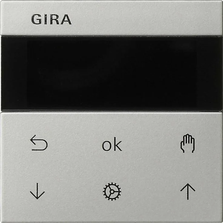 Gira Zeitschaltuhr Bedienaufsatz eds 5366600, System 3000 mit kapazitiver Sensorfläche und Astrofunktion, Edelstahl (lackiert)