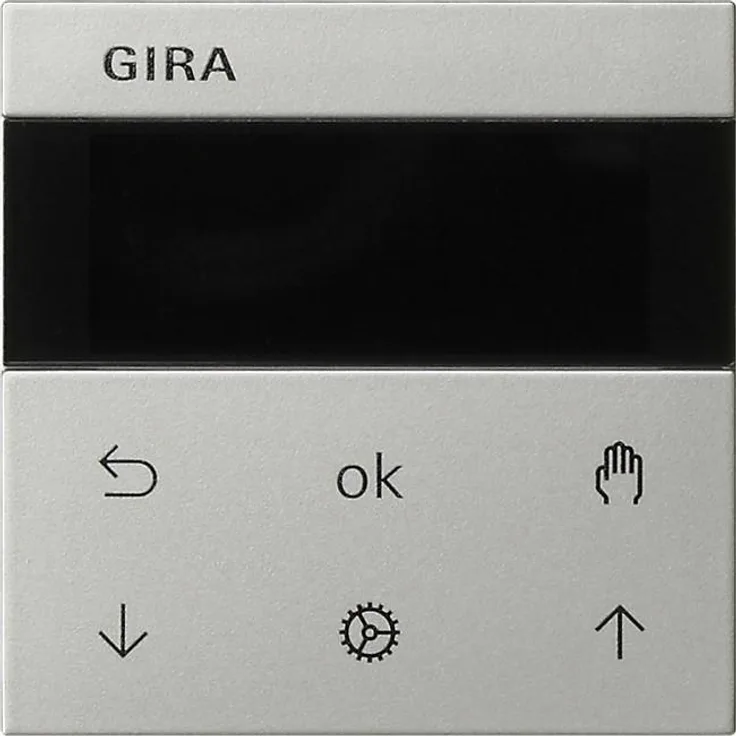 Gira Zeitschaltuhr Bedienaufsatz eds 5366600, System 3000 mit kapazitiver Sensorfläche und Astrofunktion, Edelstahl (lackiert)