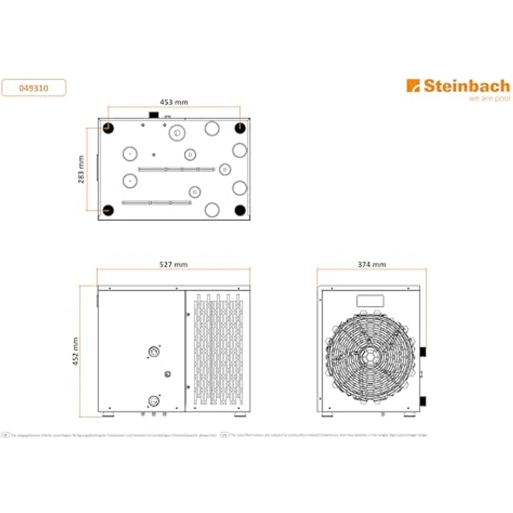 Steinbach Wärmepumpe "Silent Mini" grau für Pools bis 20.000 l, 4 kW Heizleistung - Mit Inverter-Technologie und leisem Betrieb – Bild 8