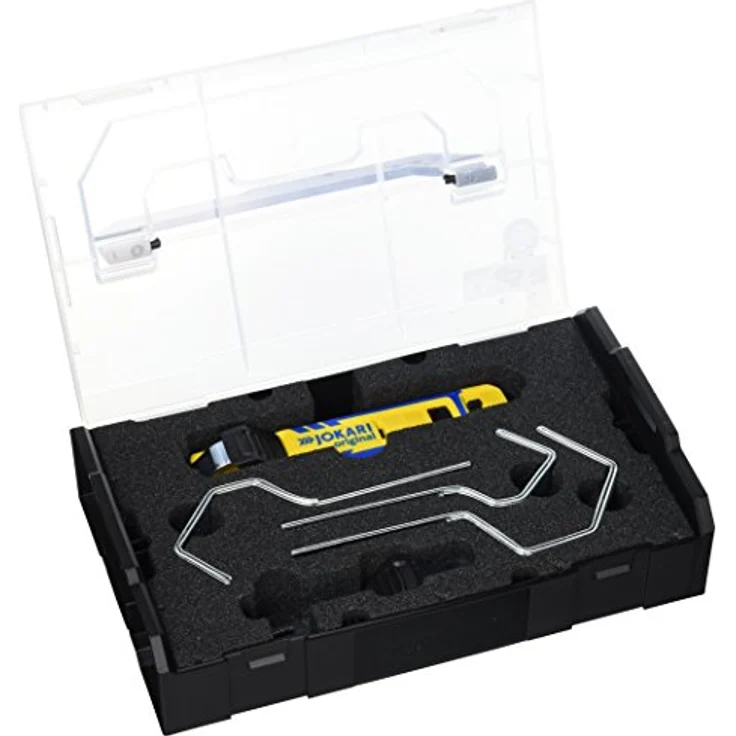 JOKARI®original Kabelmesser System 4-70 Set im Koffer, Art.Nr. 71000 - Abisoliergerät mit Modular System, TÜV/GS-geprüft, 5 Einzelbügel, für verschiedene Kabelgrößen geeignet – Bild 1