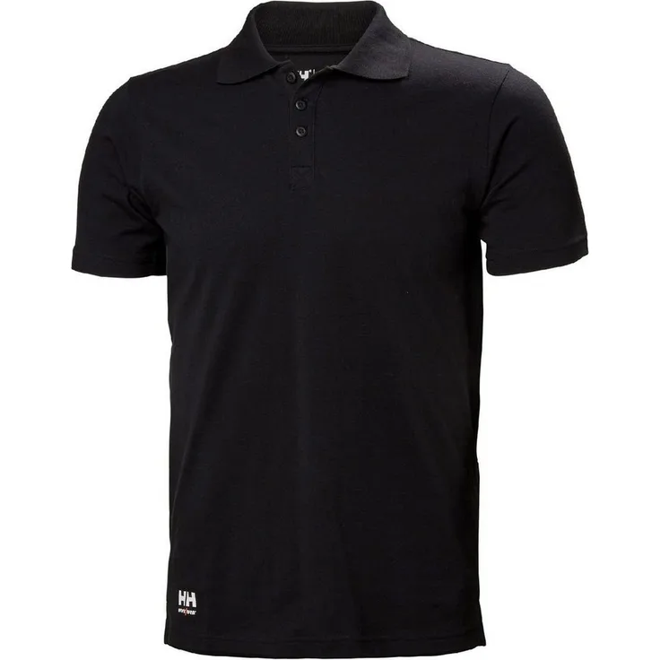 Helly Hansen Manchester Polo, Arbeitsshirt mit geripptem Kragen und 100% Baumwolle, blau
