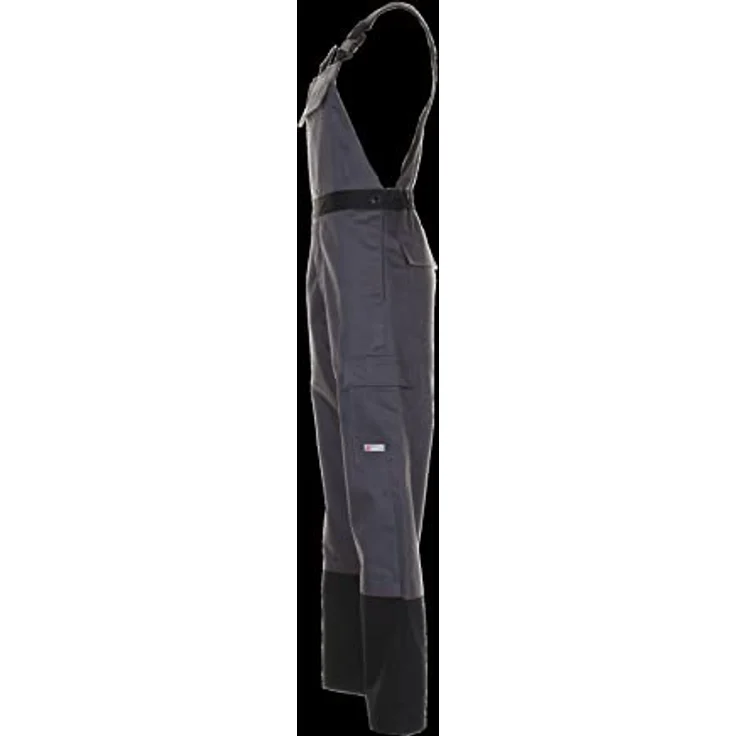 Planam 5530 Weld Shield Latzhose, flammhemmend und antistatisch, grau/schwarz, Größe 58 – Bild 2