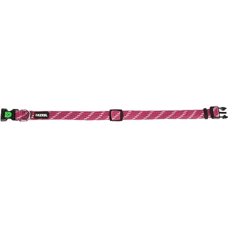 Kerbl Pet Halsband Colorado, Fuchsia, 15 mm mit stabilen verchromten Beschlägen und Zugentlastung, 25-35 cm – Bild 2