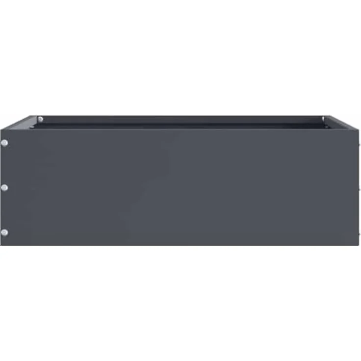 vidaXL Raseneinfassung 6er Set, Anthrazit, 40 x 40 x 13 cm, robuste Stahlkante für Garten und Terrasse, strapazierfähig, einfache DIY-Installation – Bild 4