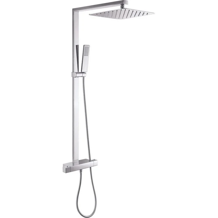 Bernstein Duschsystem NT6705C, Thermostatventil, Cool-Body-Technologie, eckiger Duschkopf – Bild 1